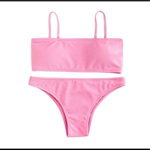 pink bandeau bikini